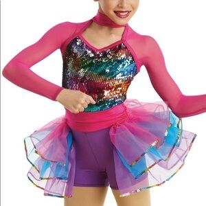 Dance costume rainbow tutu